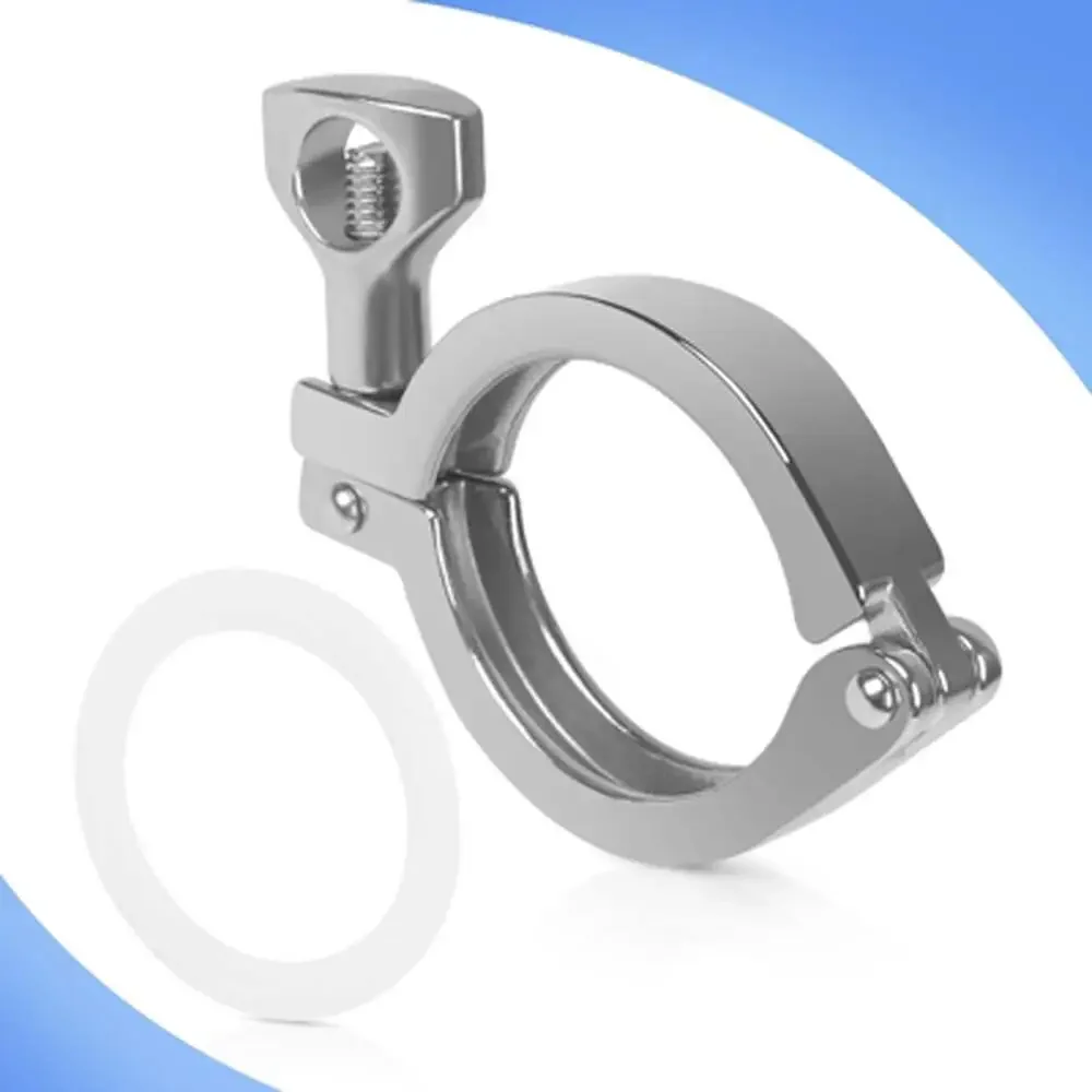 Tri Clamp 5 Pcs Stainless Steel 304 Single Pin Heavy Duty with Wing Nut 1.5 Inch